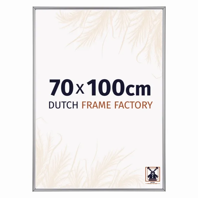 Dutch Frame Factory Fotolijst 70x100 cm - Kunststof - Zilver Hoogglans - Angers