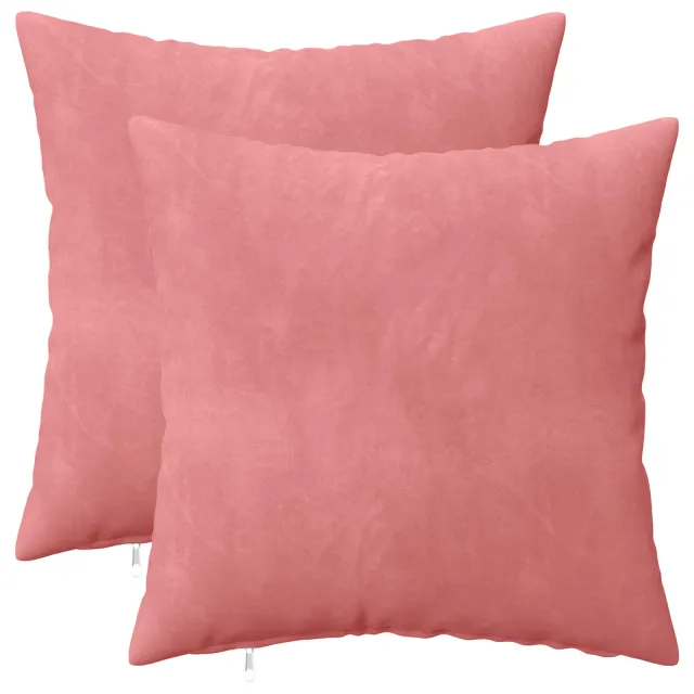 vidaXL Plaid kussen 2 st HEERLEN Roze 35 x 35 cm fluweel