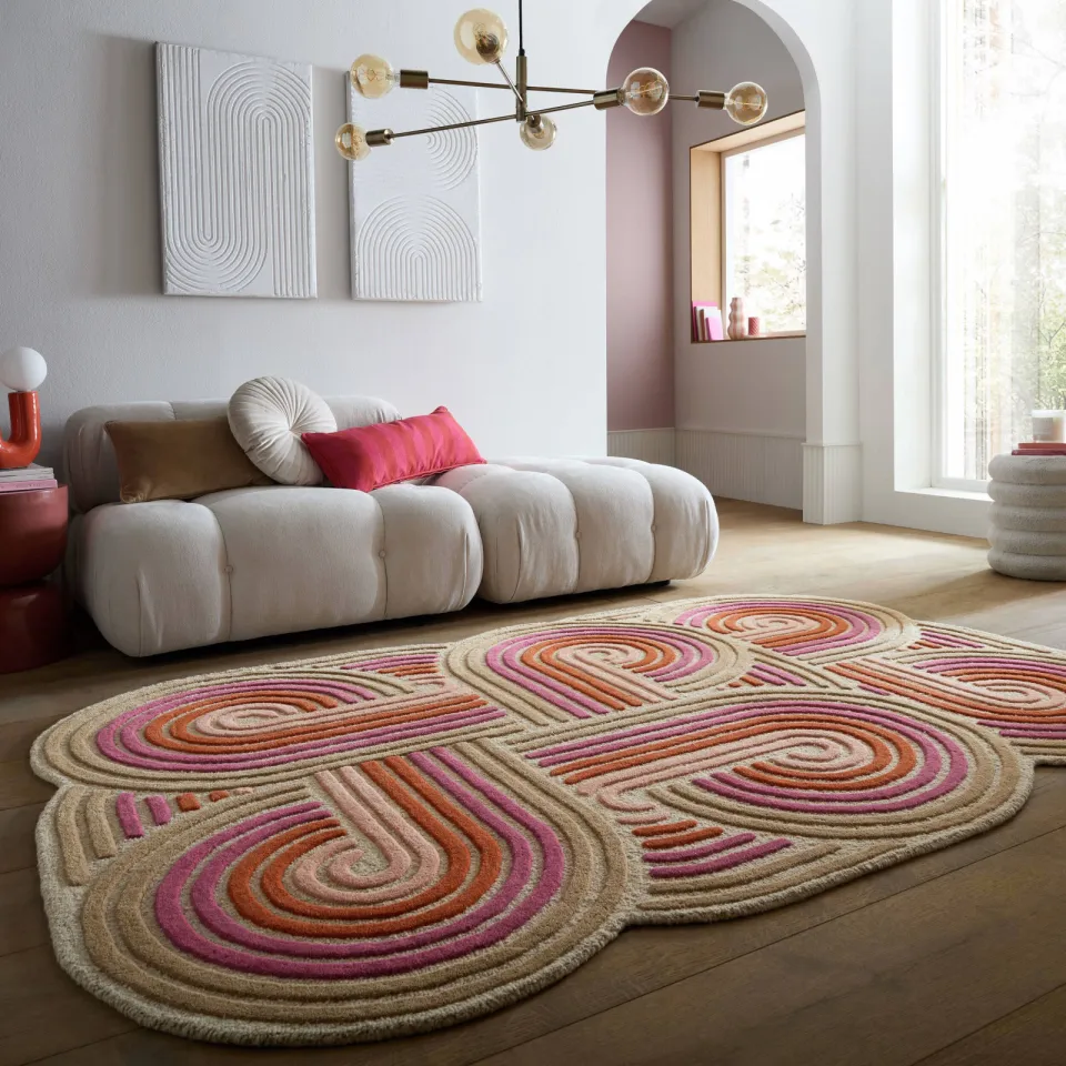 Flair Rugs Spiral Shaped vloerkleed roze, foto 2