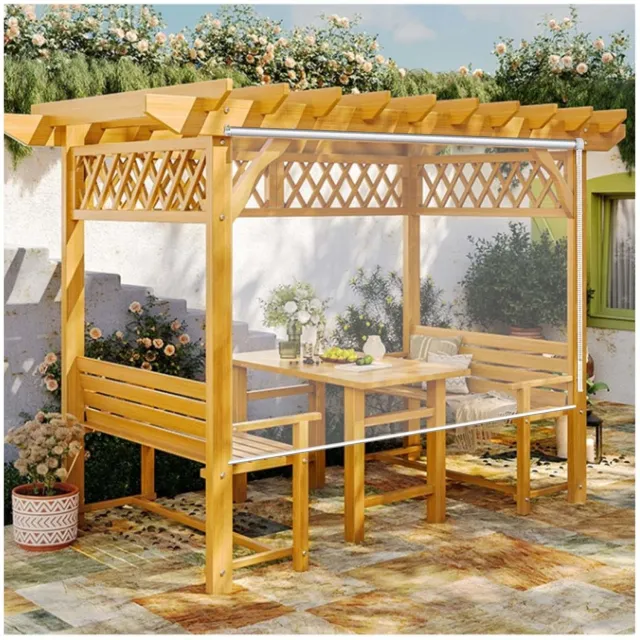 Famanu Transparante PVC rolgordijnen set van 2 stuks, waterdichte en thermisch geïsoleerde gordijnen voor buitengebruik, ideaal voor tuin, pergola of balkon, afmetingen 80x100 cm, 0.5 mm dik