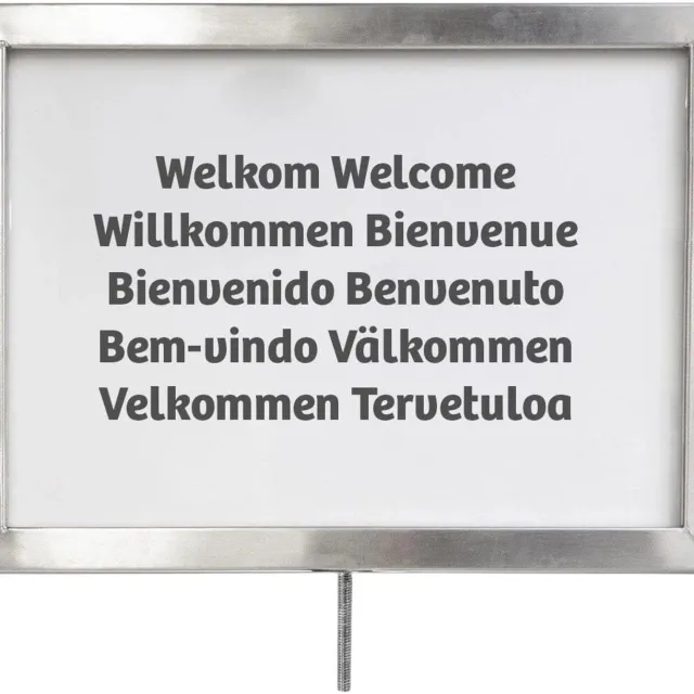GJ Floors Posterframe A4 liggend voor Koord - Geborsteld Chroom
