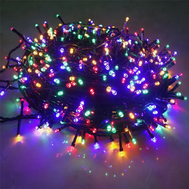 NAIZY Fairy Lights 80 m LED lichtsnoer, stroomvoorziening met stekker, 8 standen, waterdicht, IP44, feestverlichting voor Kerstmis, bruiloft en Halloween, Kleurrijke