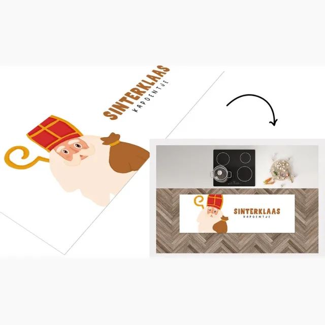 KitchenYeah Keukenloper - Loper keuken - Sinterklaas - Quotes - Sint - Sinterklaas kapoentje - Spreuken - Keukenloper vinyl multicolor