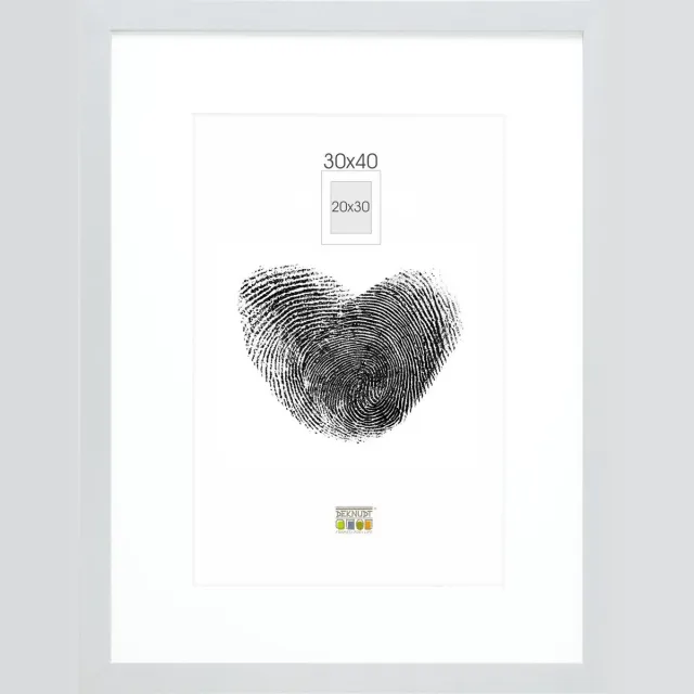 Deknudt Frames fotolijst - zilver met passe-partout - 20x30 / 30x40 cm