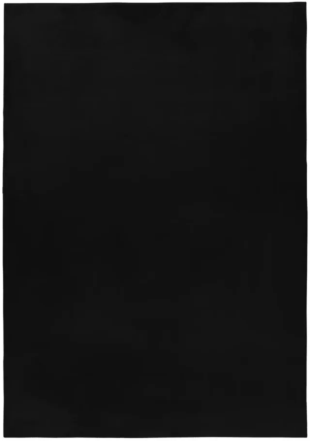Dutch XXL Wasbaar Vloerkleed | Tapijt | Pouffy | Uni | Zwart | 140x200 cm