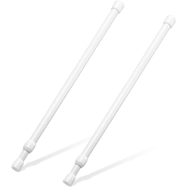 Flintry 2 Stuk, 1,3 Cm Telescopische Stang - Ronde Kop, 30-50 Cm, Telescopische Gordijnstang, Uitschuifbaar. Meerdere kleuren