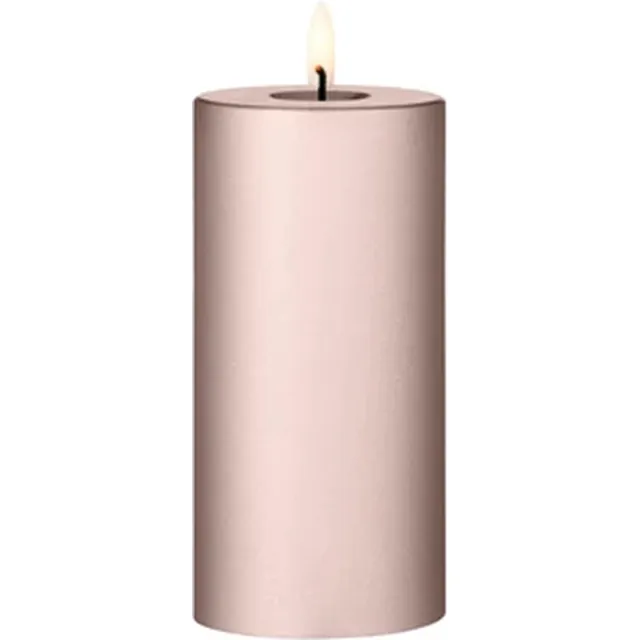 Ester & Erik Led Pillar kaars H15cm champagne metallic Zilver