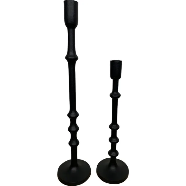 BLiving.nl B Living kandelaar Nice XL/L set/ 2st Zwart