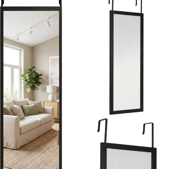 SCENA LIVING Spiegel voor deur AINA, 36 x 110 cm Schwarz