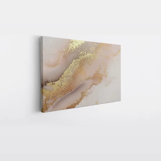 Saammp Canvas Schilderij - Marmer - Pastel - Abstract kunstwerk - 60x40 - Foto op canvas - Wanddecoratie - Muurdecoratie Woonkamer - Slaapkamer decoratie - Canvas Print Multicolor
