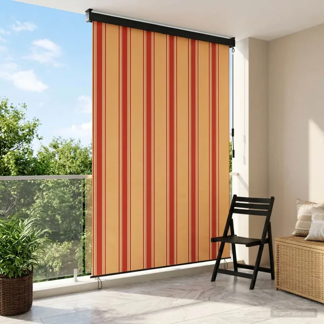 vidaXL Rolgordijn Multikleur 160 x 250 cm Stof en Aluminium Geel
