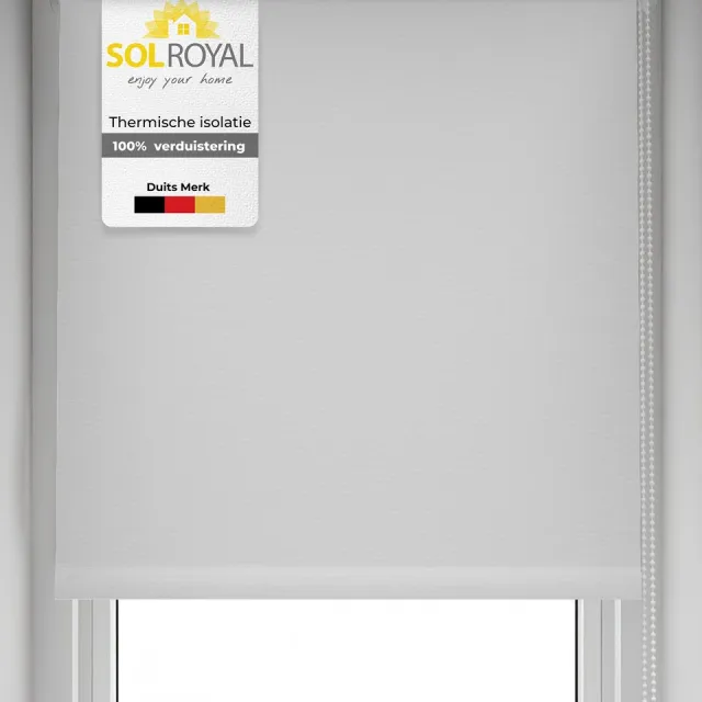 Sol Royal SolReflect T42 Thermisch rolgordijn verduisterend 95x160 cm wit - Gordijn voor Ramen Deuren met zilver coating - zonder boren