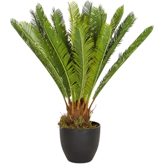 hjh office Kunstplant / Kunst palmboom CYCAS kunststof groen - hjh OFFICE
