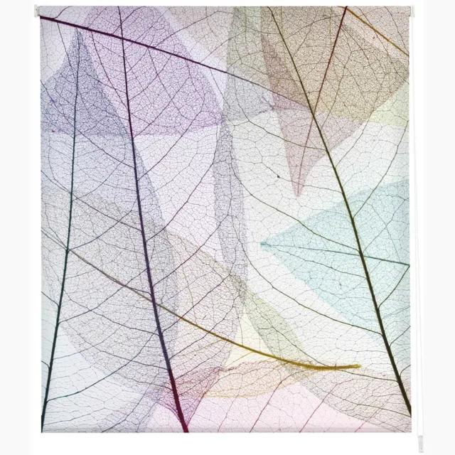 Duraxl Rolgordijn - Bloemen en planten - Lichtdoorlatend - 110 x 180 cm Wit