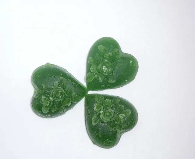 Mythical merch wax melts hartje met roosjes 3 stuks groen granny smith geur