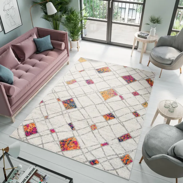 Tapiso Denver Vloerkleed Grijs Modern Laagpolig Tapijt Lichtgrijs Kleurrijk