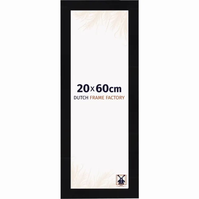 Dutch Frame Factory Fotolijst 20x60 cm - MDF - Zwart Hoogglans - Praag