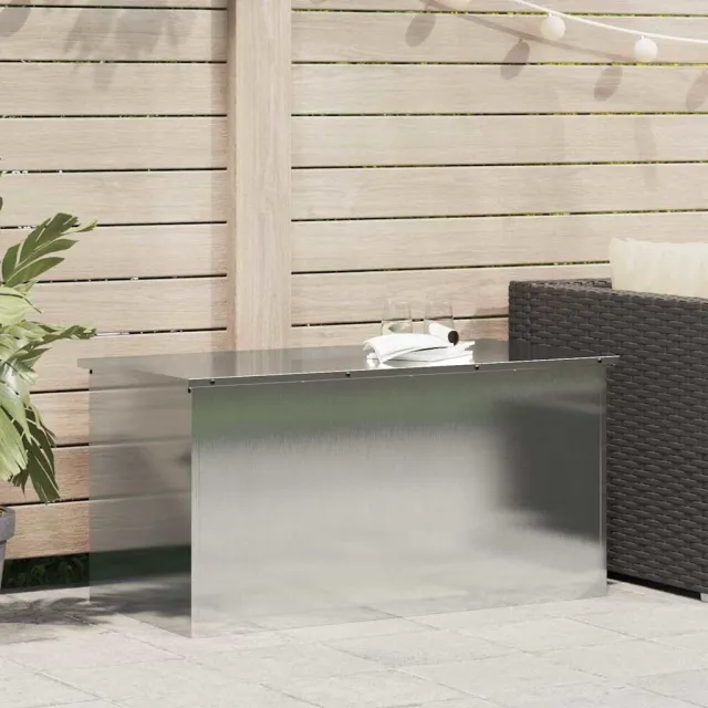 vidaXL Tuinkussenopbergdoos Gegalvaniseerd staal 100 x 50,5 x 50 cm Zilver