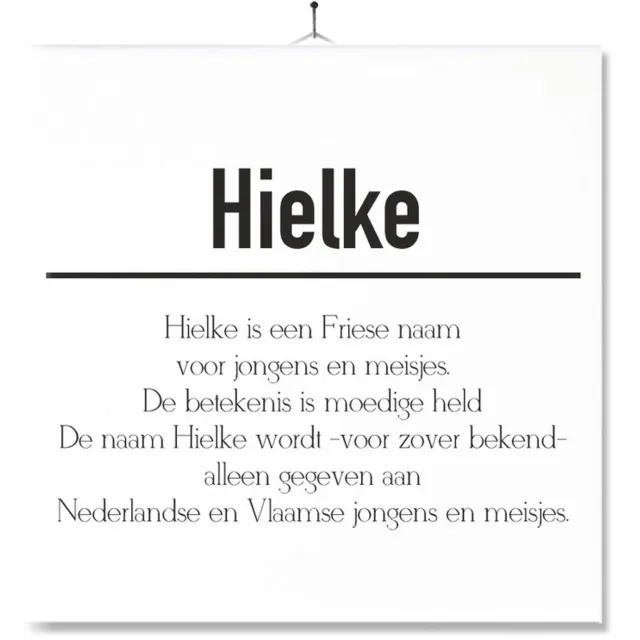MC Living Tegel Met Opdruk | Betekenis | Kado | Cadeau | Met Naam - Hielke Multi-Color
