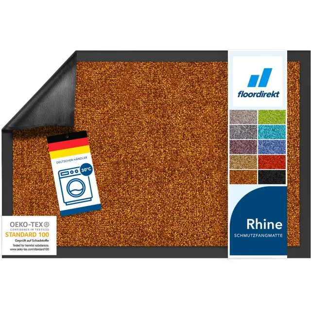 Floordirekt Deurmat - Droogloopmat - Schoonloopmat - Rhine - Sudan Brown - 135 x 200 cm Bruin