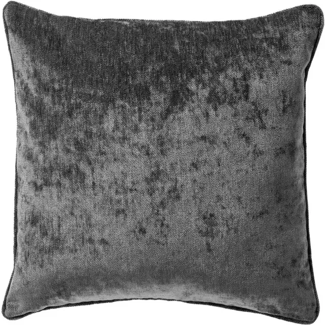Dutch Decor LEWY - kussenhoes 45x45 cm - glansvelours - Charcoal Gray - antraciet - met rits - zonder binnenkussen