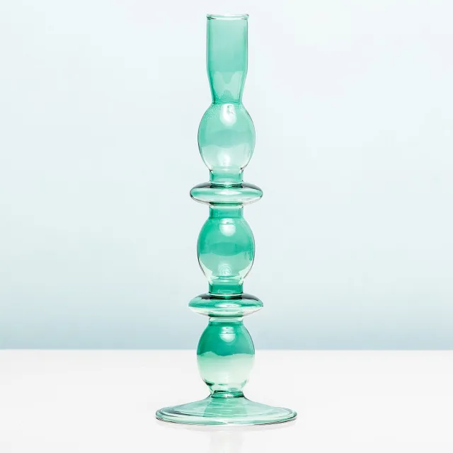 Present Time PresentTime Glass Art Bubbles Kandelaar - Groot/groen