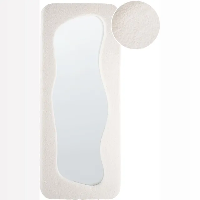 Beliani QUIMPER - Wandspiegel - Gebroken wit - Glas/MDF