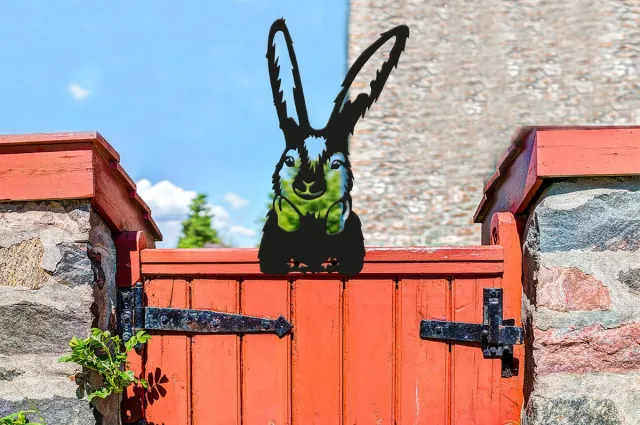 Art Bizniz Kiekeboe Konijn/ Rabbit Banny, 141645, Zwart, 15,3x26,2x0,2cm Oranje