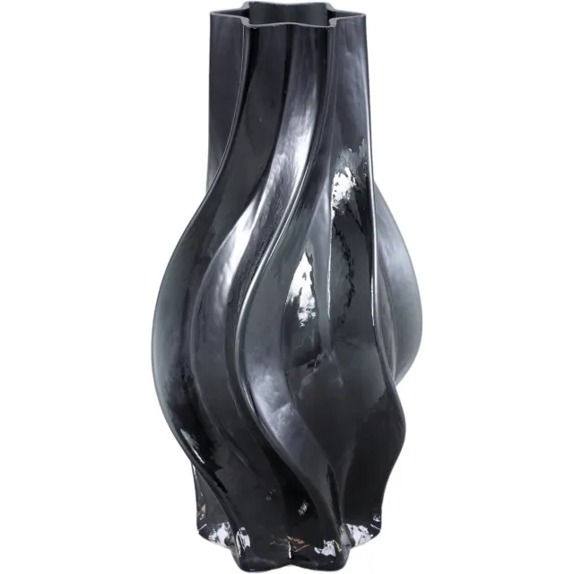 PTMD COLLECTION PTMD Florence Vaas - 17x17x32 cm - Glas - Zwart