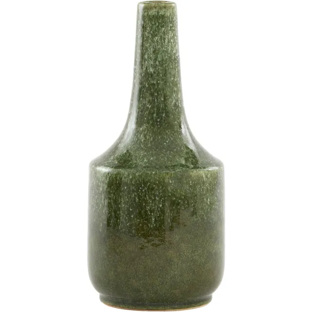 Light & Living Vaas Tezu (13x28,5 cm) glans donker groen