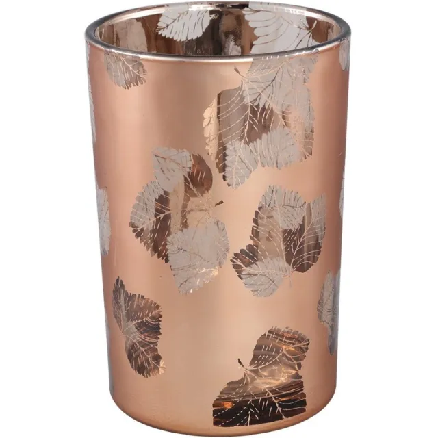 PTMD COLLECTION Windlicht - waxinelichthouder - PTMD Mexxy Windlicht - 12 x 12 x 18 cm - Glas - Bruin