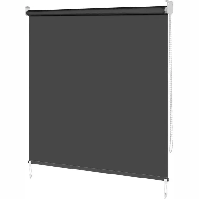 ITRONIQ Verduisterend Rolgordijn 140x240 - Honderd Procent Blackout Rolgordijn - Termisch en UV Werend - Privacy - Donkergrijs