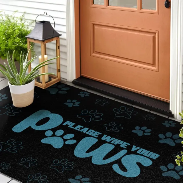 Coloray Buiten Deurmat - Blauw Deurmat Voor Buiten - Veeg je poten af Vuilvangmat Buiten - Decoratie Voor De Hal - Buitenmat Voor Alle Seizoenen - Decoratieve Buitenmat Voor Hal Of Veranda - 150x100 cm Blauw - Veeg je poten af