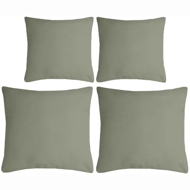 Stof Textile sierkussen Nelson - set 4x - groen - 2 formaten - bank kussens - polyester