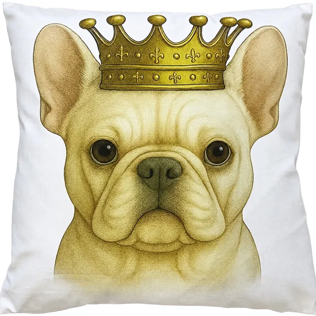 Clayre & Eef Sierkussen 45x45 cm Beige Polyester Hond