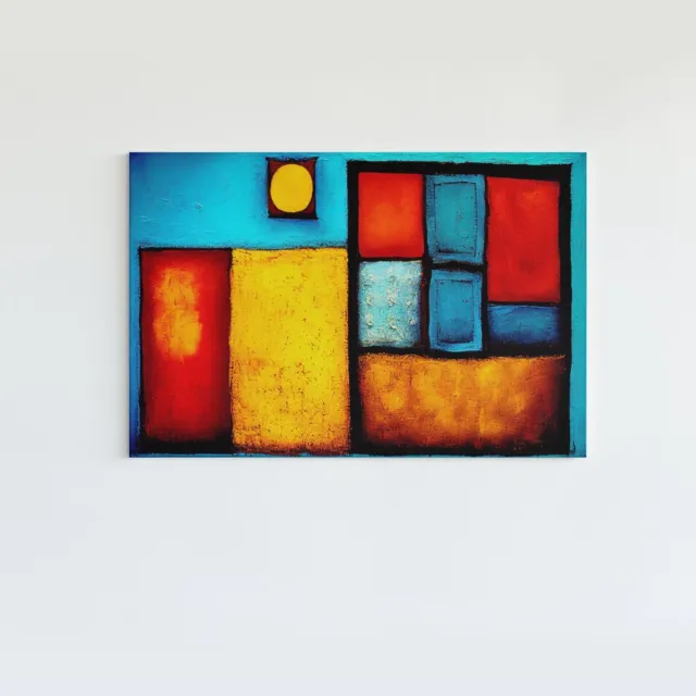 Trendex Global Canvas Schilderij - Abstract vormen - Kleurrijk - 150x100x2 cm