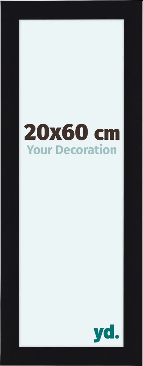yd. Your Decoration - Fotolijst 20x60 cm - MDF - Zwart Hoogglans - Como
