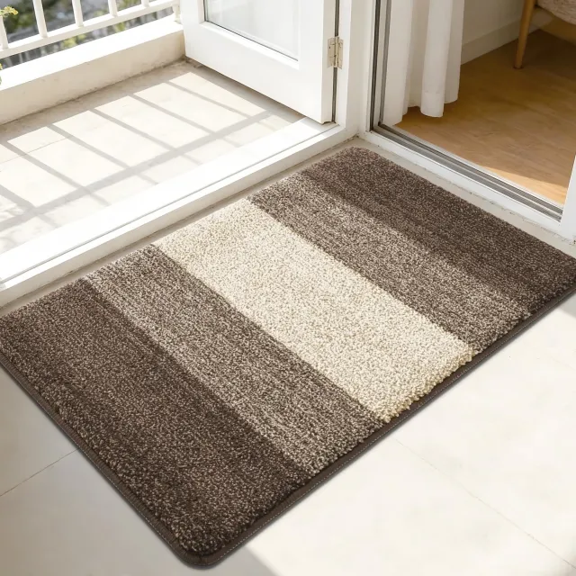OLANLY Binnen Deurmat - Antislip Deurmat - Droogloopmat - 60x90 cm - Lichtbruin