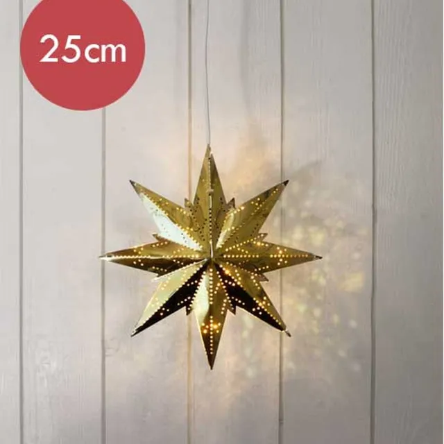Star Trading Bronzen kerstster met E14 fitting - 25 cm Brons