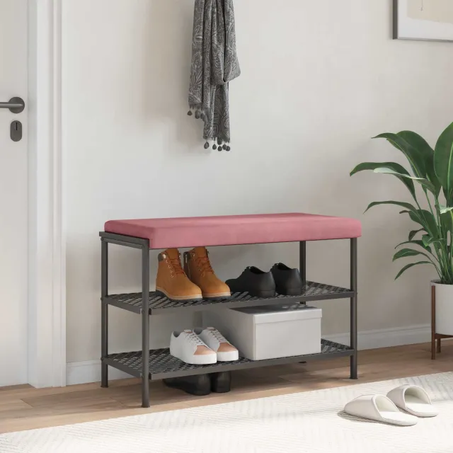 vidaXL Bankkussen fluweel Roze Diepte 35 cm