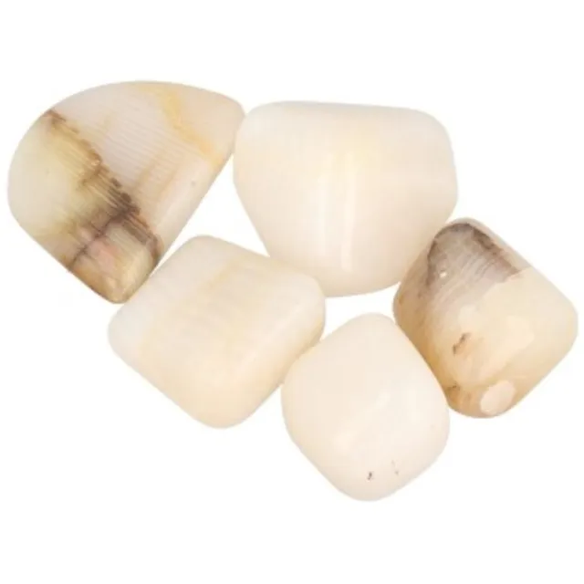 Ruben Robijn Calciet strepen 500 gr. trommelstenen (mt3) Geel / wit