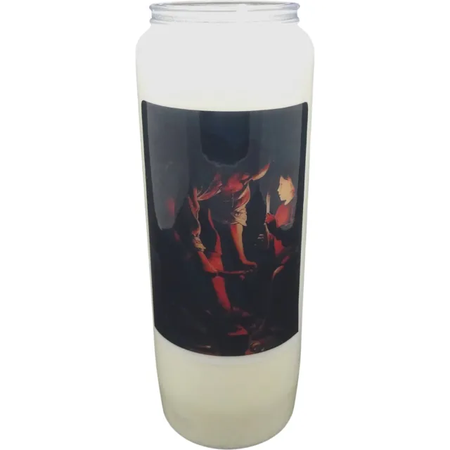 Partijhandel RODO Noveenkaars Heilige Man 014 - 9 dagen brander (5 stuks) wit