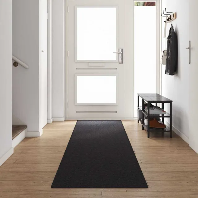 vidaXL Tapijt Loper Donkergrijs 80 x 500 cm 100% Polypropyleen middelgrijs, foto 2