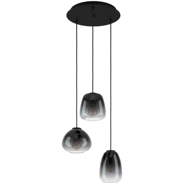 EGLO Aguilares Hanglamp - E27 - ؠ43 cm - Zwart Zwart;Zwart;Grijs;Transparant;