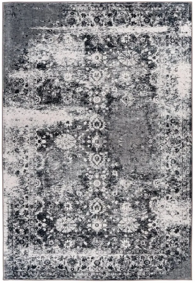Dutch XXL Vintage Vloerkleed | Tapijt | Saphira | Verweerd | Grijs | 120x170 cm