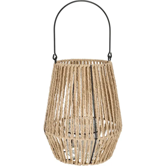JENS Living Lantaarn jacky - maal L - 16,5 x 23 x 28 cm - Naturel