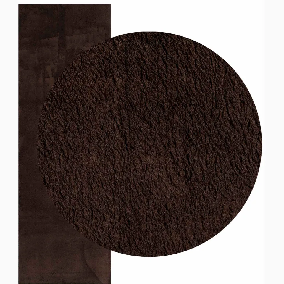 vidaXL Vloerkleed HUARTE Bruin 80 x 250 cm 100% Polyester Plat
