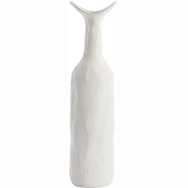 Light & Living Light&living Vaas deco 13x12,5x50 cm TEODORA crème Wit