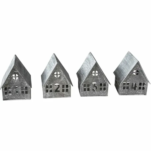 Loberon Windlichtje set van 4 Ivolere antiekgrijs