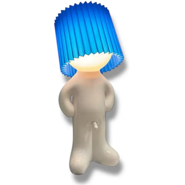 Kinky Pleasure MR Lightdick Bureaulamp – Blauwe Kap – Speelse LED Tafellamp met USB-C – Modern & Humoristisch Design Staand Model Blauw